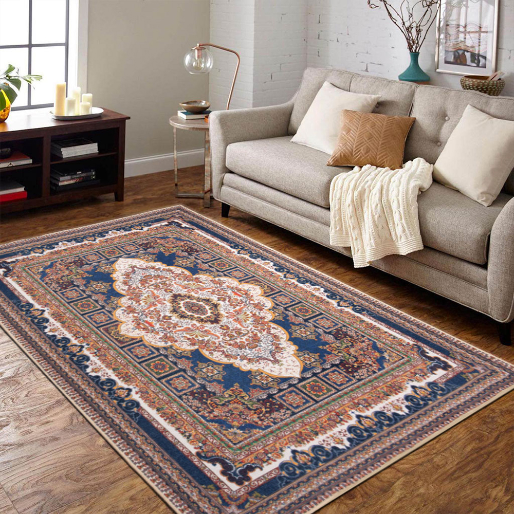 Grid Chenille trykt teppe